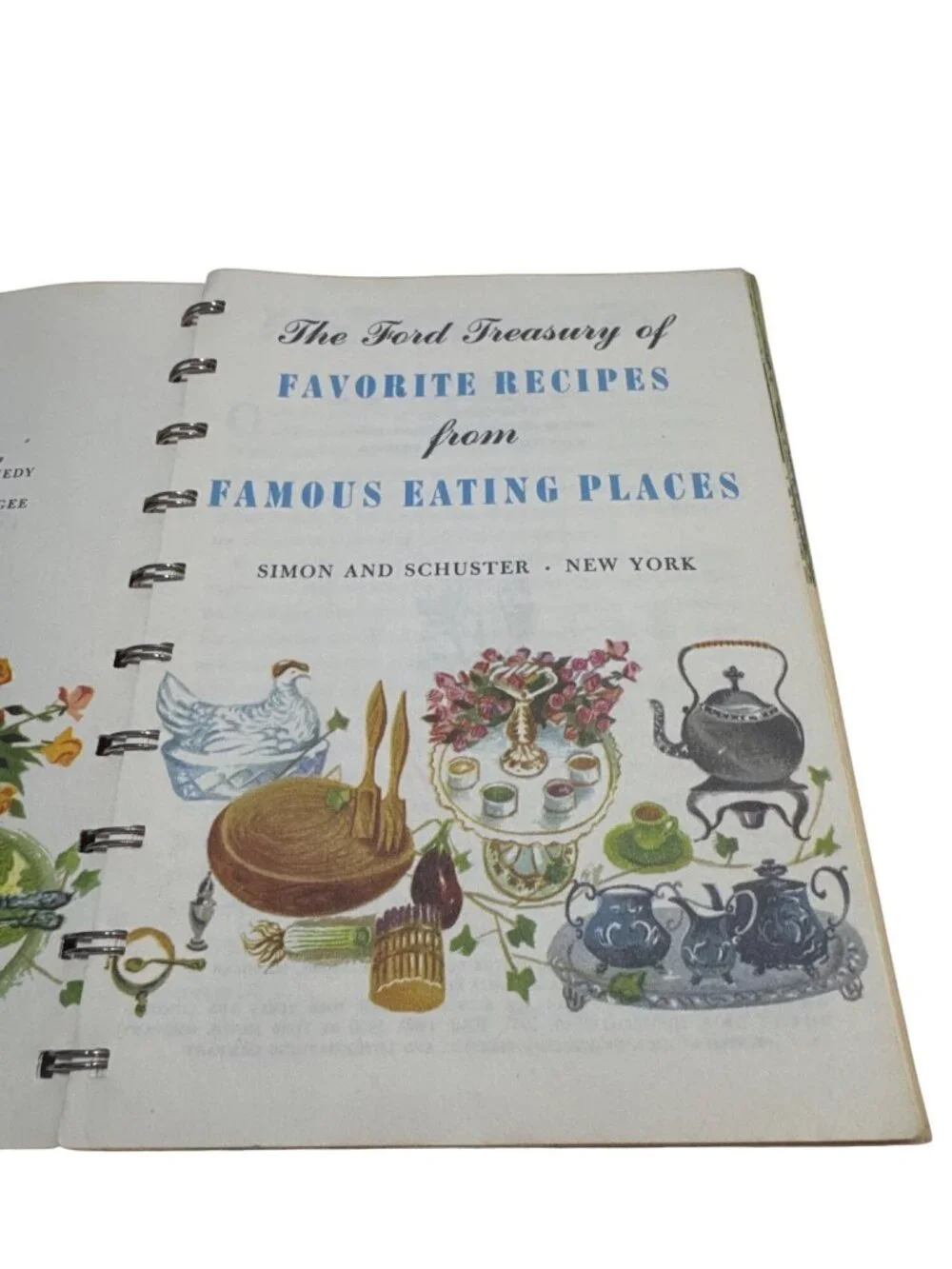 Ford Treasury Of Favorite Recipes From Famous Eating Places 1950 Spiral Bound Bo